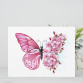 Cartes Pour Fêtes Annuelles Flower Butterfly (Debout devant)