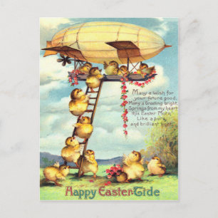 Cartes Pour Fêtes Annuelles Flower Easter Chick