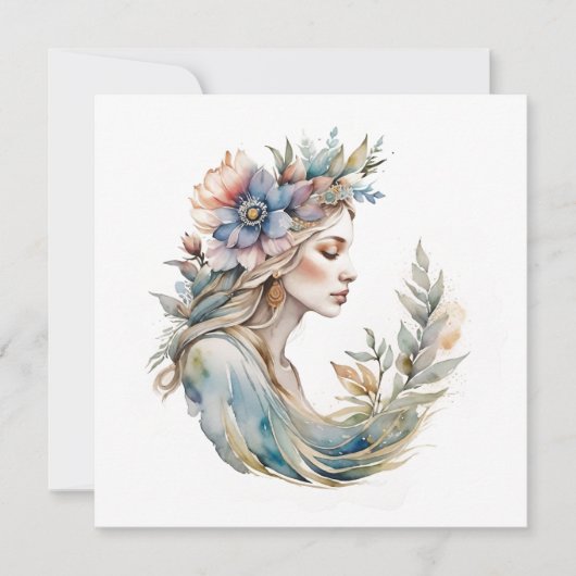 Cartes Pour Fêtes Annuelles Flower Goddess Ostara Spring Equinox Sabbat (Devant)