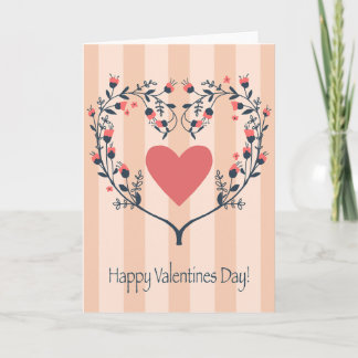 Cartes Pour Fêtes Annuelles Flower Heart Design Valentine Card
