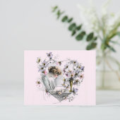 Cartes Pour Fêtes Annuelles Flower Heart Valentine (Debout devant)