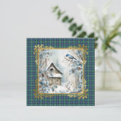 Cartes Pour Fêtes Annuelles Flower of Scotland Scottish Tartan Christmas (Debout devant)