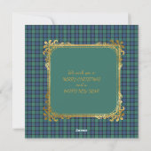 Cartes Pour Fêtes Annuelles Flower of Scotland Scottish Tartan Christmas (Dos)