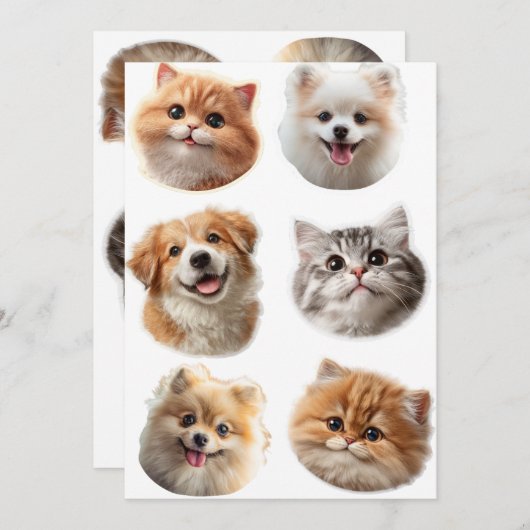 Cartes Pour Fêtes Annuelles Fluffing Around (Devant / Derrière)