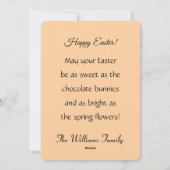 Cartes Pour Fêtes Annuelles Fluffy, cute, white bunny, custom (Dos)