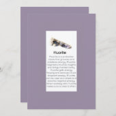 Cartes Pour Fêtes Annuelles Fluorite Cristal Signification Bijoux Display Gems (Devant / Derrière)