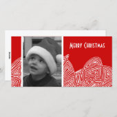 Cartes Pour Fêtes Annuelles Flurry Abstrait (Devant / Derrière)