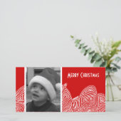 Cartes Pour Fêtes Annuelles Flurry Abstrait (Debout devant)