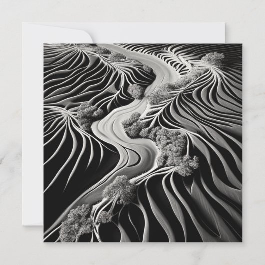 Cartes Pour Fêtes Annuelles Flux fractal (Devant)