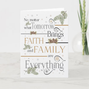 Cartes Pour Fêtes Annuelles Foi de Noël chrétienne et tout la famille