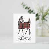 Cartes Pour Fêtes Annuelles Foie de Cheval de Vacances avec couverture Noël (Debout devant)