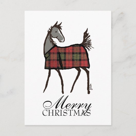 Cartes Pour Fêtes Annuelles Foie de Cheval de Vacances avec couverture Noël (Devant)