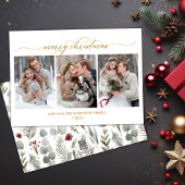 Cartes Pour Fêtes Annuelles Foliage botanique 3 Noël multiphoto