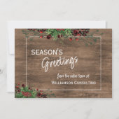 Cartes Pour Fêtes Annuelles Foliage botanique des baies rouges sur mesure Gree (Devant)