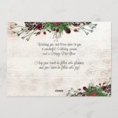 Cartes Pour Fêtes Annuelles Foliage botanique des baies rouges sur mesure Gree (Dos)