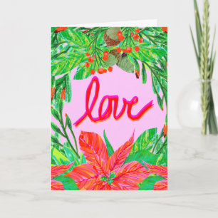 Cartes Pour Fêtes Annuelles Foliage de Noël - Amour