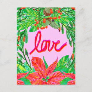 Cartes Pour Fêtes Annuelles Foliage de Noël - Amour