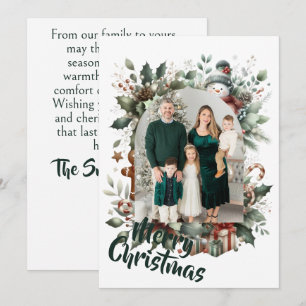 Cartes Pour Fêtes Annuelles Folie des Fêtes : Un Vœu de Noël Personnalisé