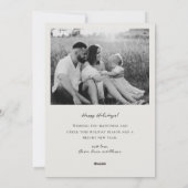 Cartes Pour Fêtes Annuelles Folio d'hiver de Noël Photo famille à deux faces (Dos)