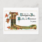 Cartes Pour Fêtes Annuelles Folithe d'automne et salutation d'action de grâces (Devant)