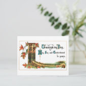 Cartes Pour Fêtes Annuelles Folithe d'automne et salutation d'action de grâces (Debout devant)