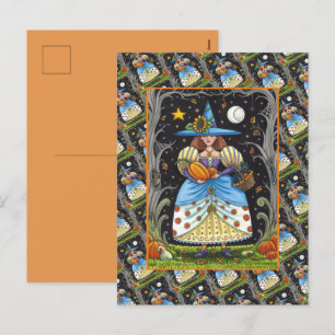 CARTES POUR FÊTES ANNUELLES FOLK ART WITTER EN BOIS ÉFFRAYANTS, CHAT NOIR & OW