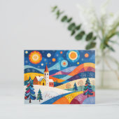 Cartes Pour Fêtes Annuelles Folksy Christmas (Debout devant)