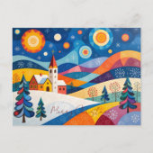 Cartes Pour Fêtes Annuelles Folksy Christmas (Devant)