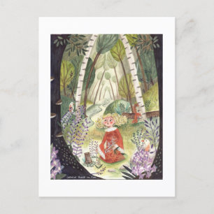 Cartes Pour Fêtes Annuelles Folktale Fairytale   La forêt de Lilacs   Green