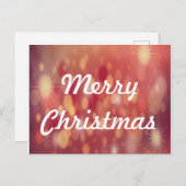 Cartes Pour Fêtes Annuelles fond de joyeux noël rouge (Devant / Derrière)