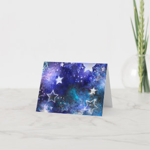 Cartes Pour Fêtes Annuelles Fond spatial avec étoiles