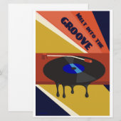 Cartes Pour Fêtes Annuelles Fondre dans la petite impression Groove (Devant / Derrière)