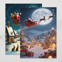 Fonds d'écran du village d'hiver de Noël enchanté