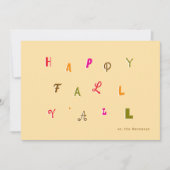 CARTES POUR FÊTES ANNUELLES FONT FESTIVE AUTOMNE (Devant)