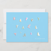 CARTES POUR FÊTES ANNUELLES FONT FESTIVE AUTOMNE (Devant)