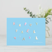 CARTES POUR FÊTES ANNUELLES FONT FESTIVE AUTOMNE (Debout devant)