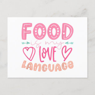 Cartes Pour Fêtes Annuelles Food Is My Love Language - Retro Food Lover Chef C
