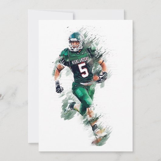 Cartes Pour Fêtes Annuelles Football (Devant)