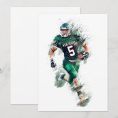 Cartes Pour Fêtes Annuelles Football (Devant / Derrière)