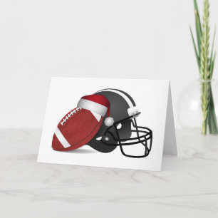 Cartes Pour Fêtes Annuelles Football Et Casque De Noël
