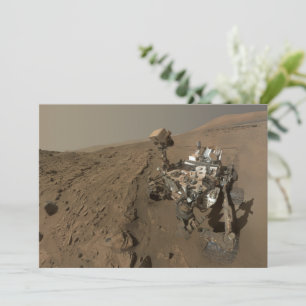 Cartes Pour Fêtes Annuelles Forage Mars Curiosity Red Martian Paysage