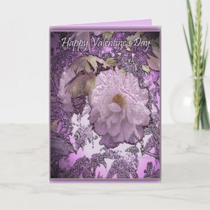 Cartes Pour Fêtes Annuelles Foral Design Valentine's Day Card