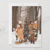 Cartes Pour Fêtes Annuelles Forest Green Simple Pine de Noël Arbre photo Appar (Dos)