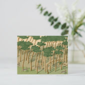 Cartes Pour Fêtes Annuelles Forêt à main (Debout devant)