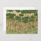 Cartes Pour Fêtes Annuelles Forêt à main (Devant / Derrière)