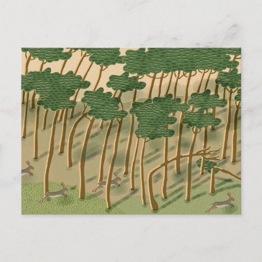 Cartes Pour Fêtes Annuelles Forêt à main (Devant)