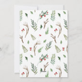 Cartes Pour Fêtes Annuelles Forêt Berry Pinecone Wreath Joyeux Noël (Dos)