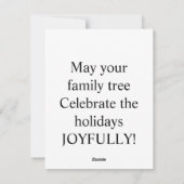 Cartes Pour Fêtes Annuelles Forêt, bleu et or (Dos)