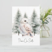 Cartes Pour Fêtes Annuelles Forêt boisée Animaux Noël (Debout devant)