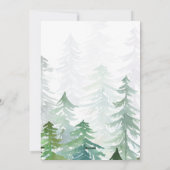 Cartes Pour Fêtes Annuelles Forêt d'aquarelle Joyeux Noël (Dos)